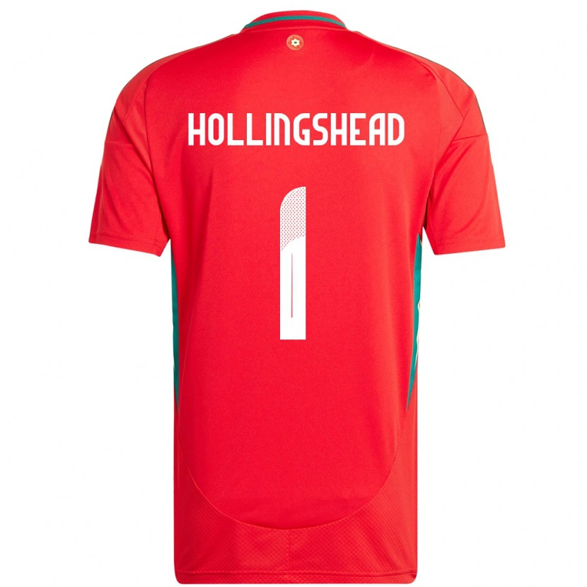 Danxen Kvinnor Wales Ronnie Hollingshead #1 Röd Hemmatröja Matchtröjor 24-26 Tröjor T-Tröja