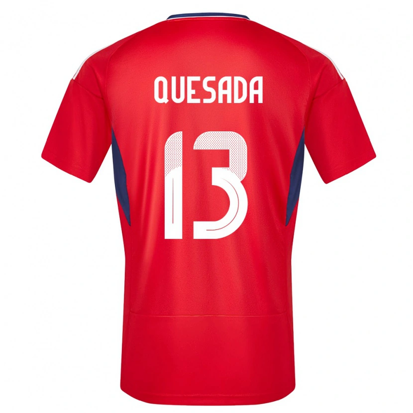 Danxen Kvinnor Costa Rica Sebastián Quesada #13 Röd Hemmatröja Matchtröjor 24-26 Tröjor T-Tröja