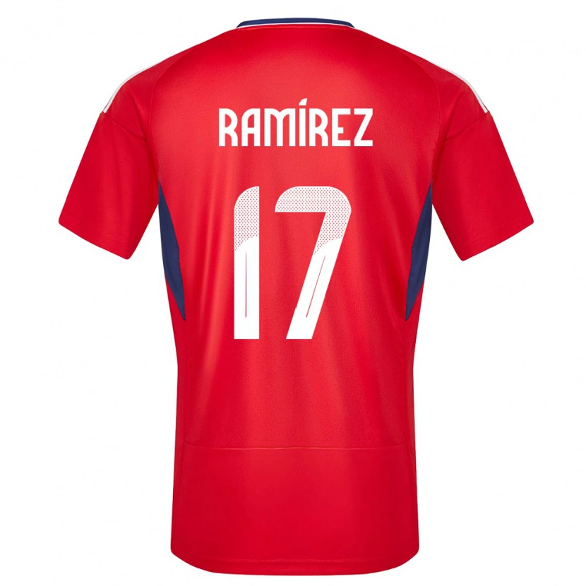 Danxen Kvinnor Costa Rica Dylan Ramírez #17 Röd Hemmatröja Matchtröjor 24-26 Tröjor T-Tröja