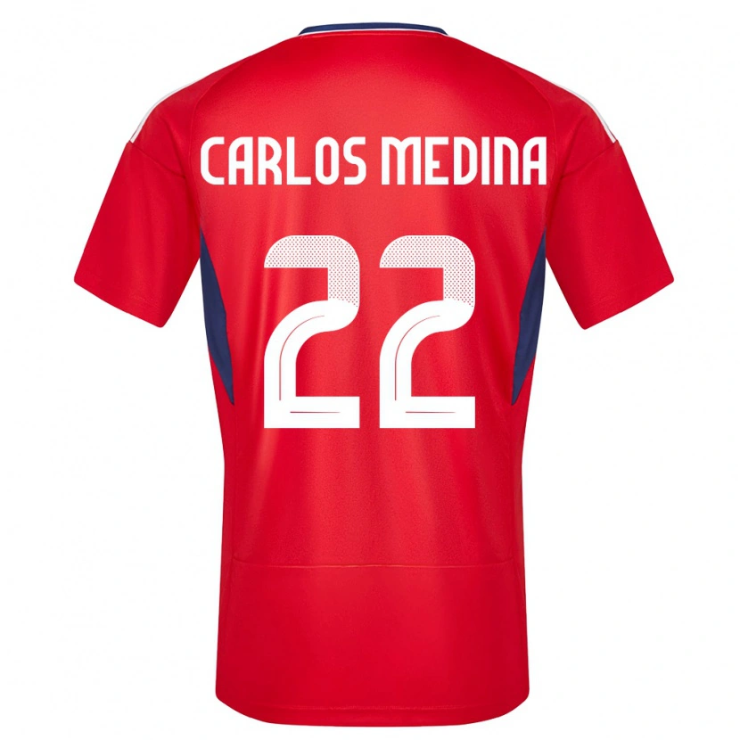 Danxen Kvinnor Costa Rica Luis Carlos Medina #22 Röd Hemmatröja Matchtröjor 24-26 Tröjor T-Tröja