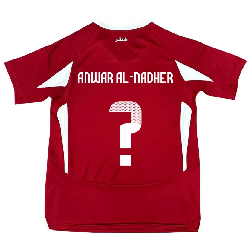 Danxen Kvinnor Qatar Salman Anwar Al-Nadher #0 Röd Hemmatröja Matchtröjor 24-26 Tröjor T-Tröja