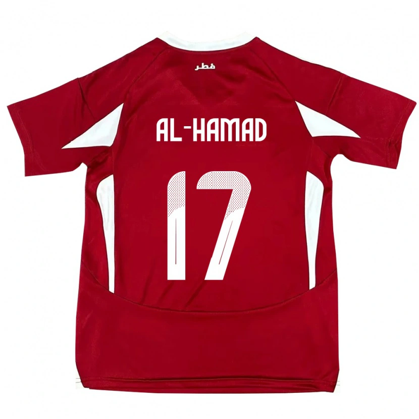 Danxen Kvinnor Qatar Jassem Al-Hamad #17 Röd Hemmatröja Matchtröjor 24-26 Tröjor T-Tröja