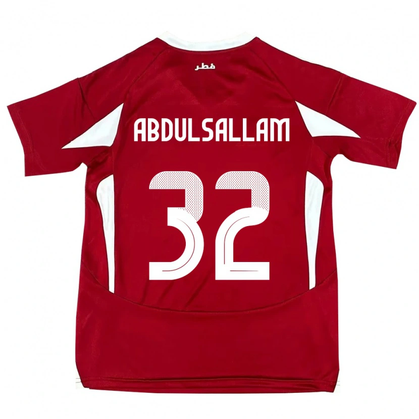 Danxen Kvinnor Qatar Jassem Gaber Abdulsallam #32 Röd Hemmatröja Matchtröjor 24-26 Tröjor T-Tröja