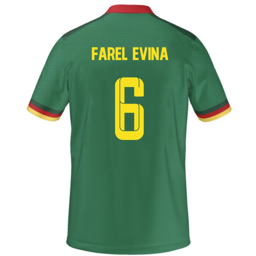 Danxen Kvinnor Kamerun Sony Farel Evina #6 Grön Hemmatröja Matchtröjor 24-26 Tröjor T-Tröja