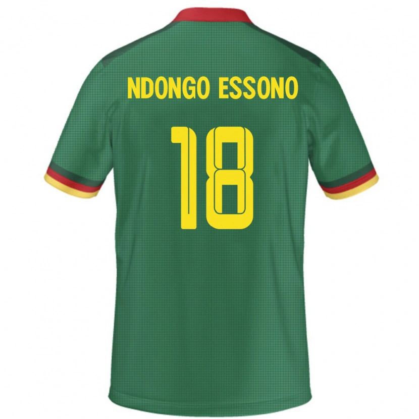 Danxen Kvinnor Kamerun Rodrigue Dipanda Ndongo Essono #18 Grön Hemmatröja Matchtröjor 24-26 Tröjor T-Tröja