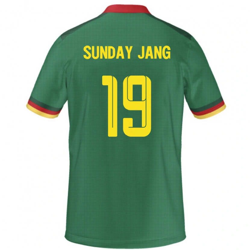 Danxen Kvinnor Kamerun Junior Sunday Jang #19 Grön Hemmatröja Matchtröjor 24-26 Tröjor T-Tröja