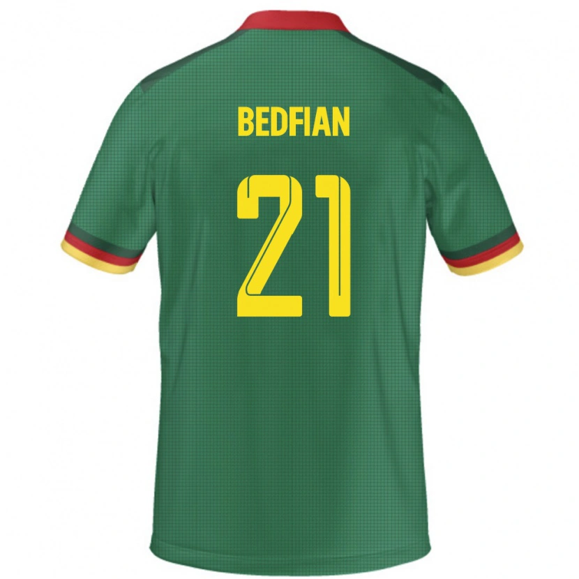 Danxen Kvinnor Kamerun Wilfried Bedfian #21 Grön Hemmatröja Matchtröjor 24-26 Tröjor T-Tröja