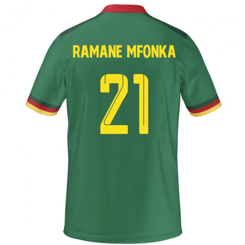 Danxen Kvinnor Kamerun Abdel Ramane Mfonka #21 Grön Hemmatröja Matchtröjor 24-26 Tröjor T-Tröja