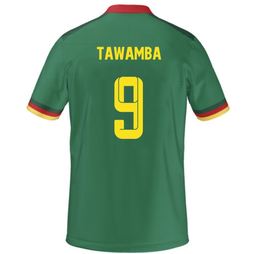 Danxen Kvinnor Kamerun Leandre Tawamba #9 Grön Hemmatröja Matchtröjor 24-26 Tröjor T-Tröja