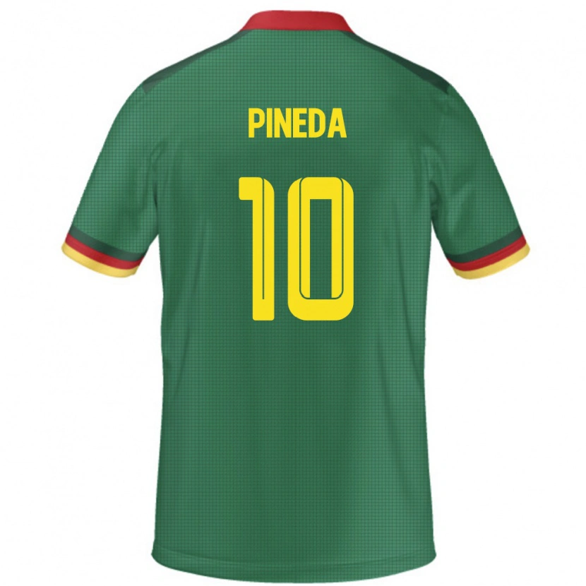 Danxen Kvinnor Kamerun Etienne Eto O Pineda #10 Grön Hemmatröja Matchtröjor 24-26 Tröjor T-Tröja