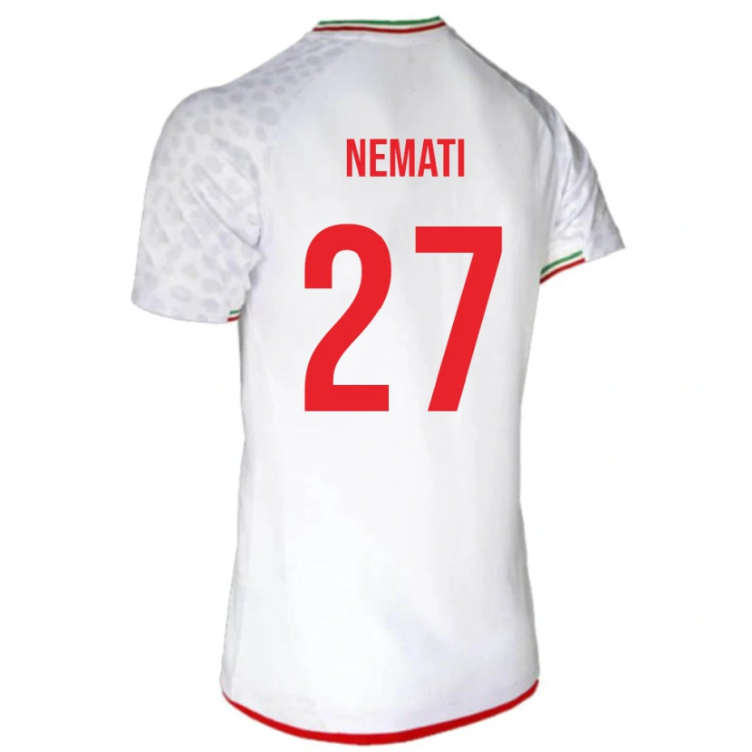 Danxen Kvinnor Iran Ali Nemati #27 Vit Hemmatröja Matchtröjor 24-26 Tröjor T-Tröja