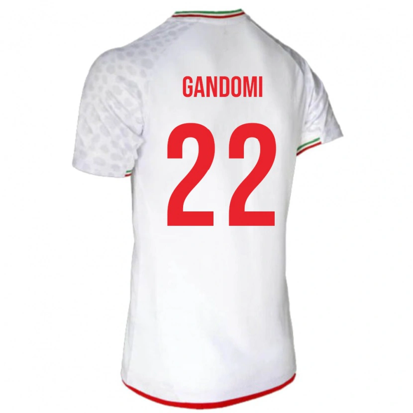 Danxen Kvinnor Iran Mohammad Gandomi #22 Vit Hemmatröja Matchtröjor 24-26 Tröjor T-Tröja