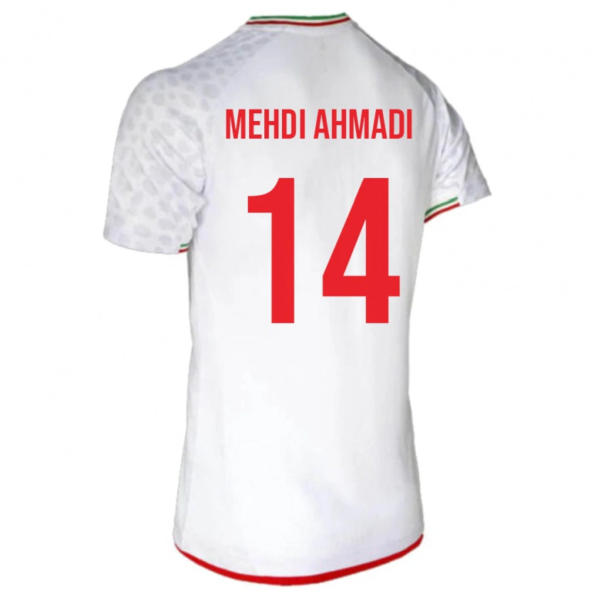 Danxen Kvinnor Iran Mohammad Mehdi Ahmadi #14 Vit Hemmatröja Matchtröjor 24-26 Tröjor T-Tröja