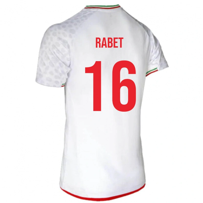 Danxen Kvinnor Iran Fardin Rabet #16 Vit Hemmatröja Matchtröjor 24-26 Tröjor T-Tröja