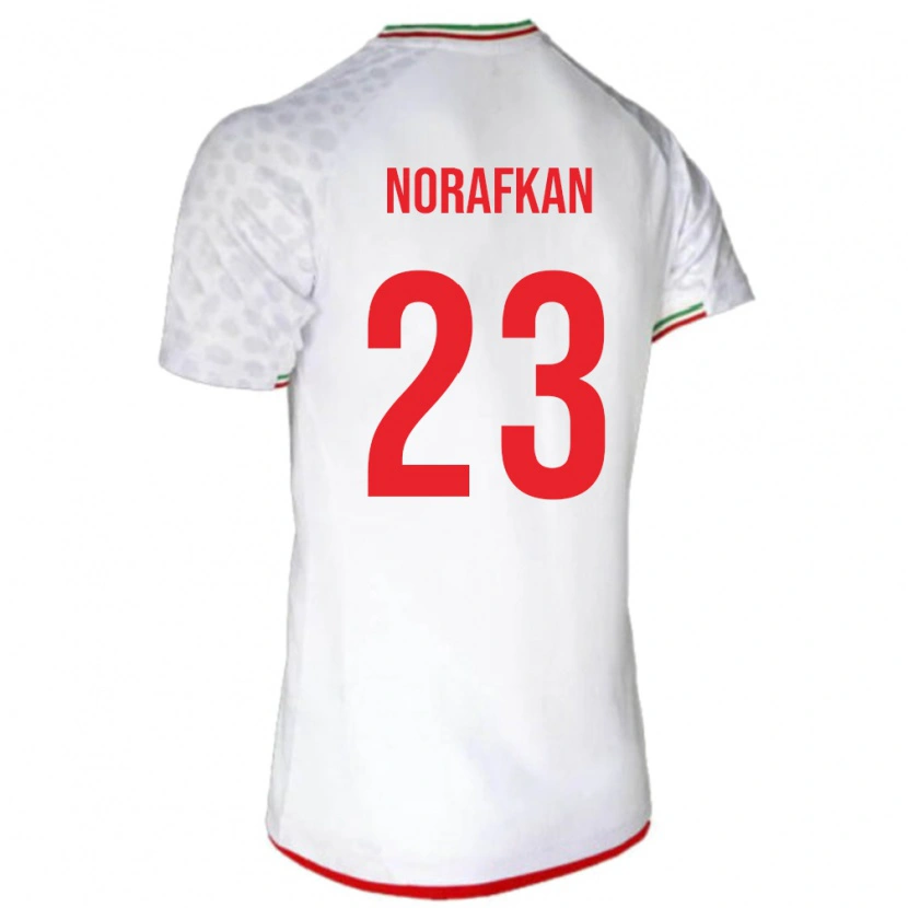 Danxen Kvinnor Iran Omid Norafkan #23 Vit Hemmatröja Matchtröjor 24-26 Tröjor T-Tröja