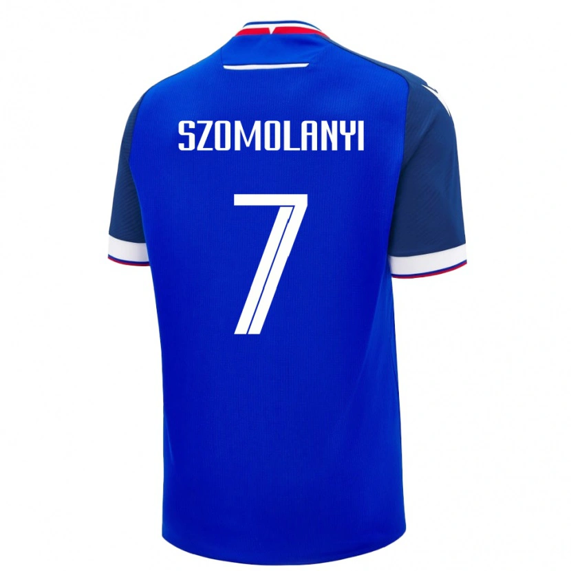 Danxen Kvinnor Slovakien Lucas Szomolanyi #7 Blå Hemmatröja Matchtröjor 24-26 Tröjor T-Tröja