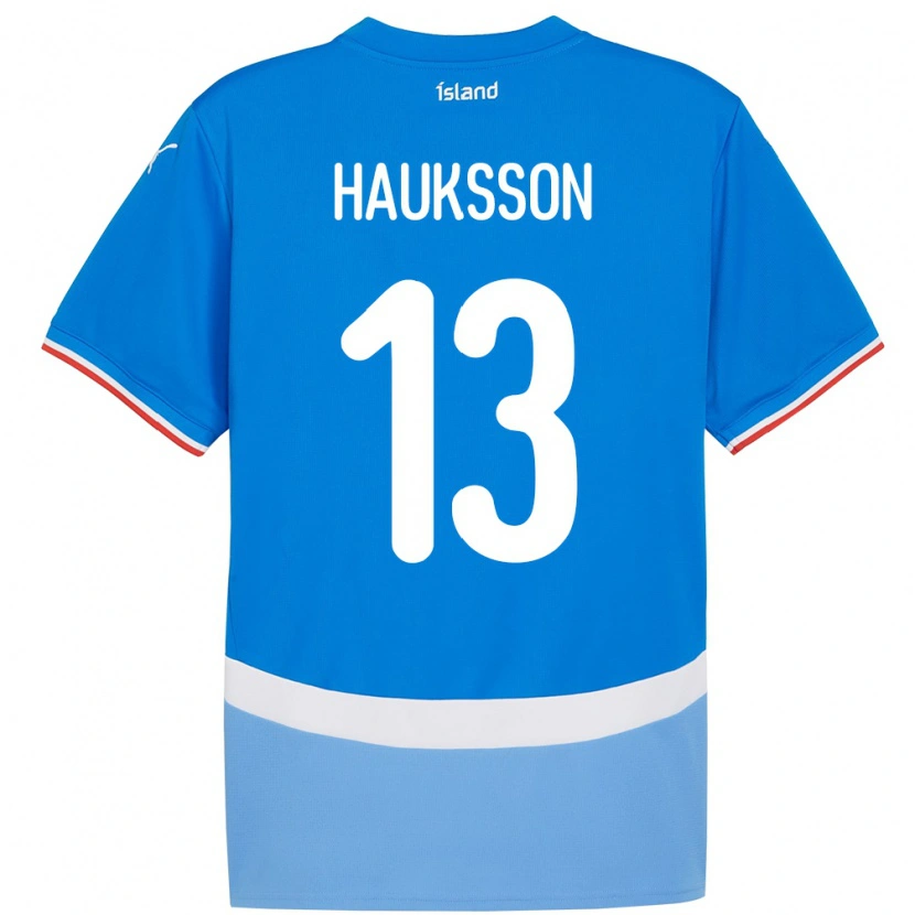 Danxen Kvinnor Island Bjarki Hauksson #13 Blå Hemmatröja Matchtröjor 24-26 Tröjor T-Tröja