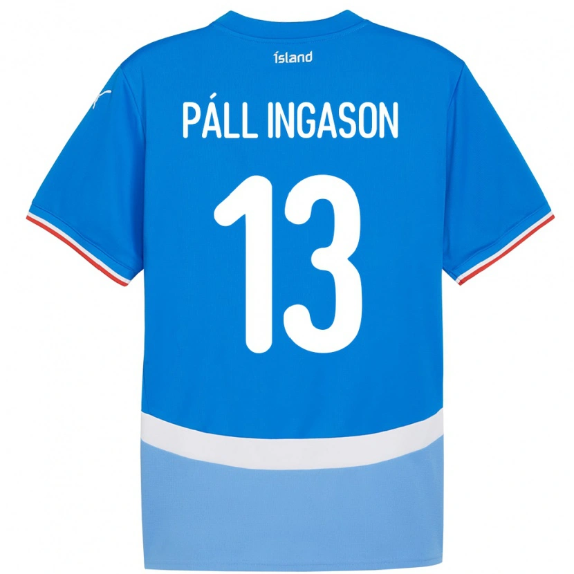 Danxen Kvinnor Island Sverrir Páll Ingason #13 Blå Hemmatröja Matchtröjor 24-26 Tröjor T-Tröja