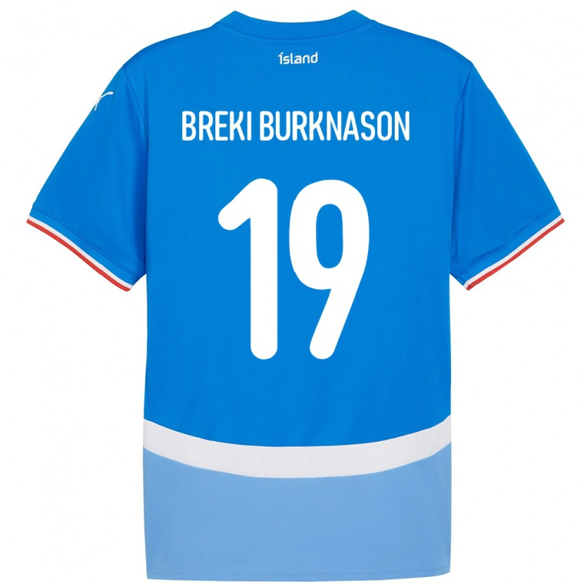 Danxen Kvinnor Island Birnir Breki Burknason #19 Blå Hemmatröja Matchtröjor 24-26 Tröjor T-Tröja
