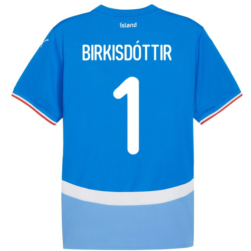 Danxen Kvinnor Island Fanney Inga Birkisdóttir #1 Blå Hemmatröja Matchtröjor 24-26 Tröjor T-Tröja