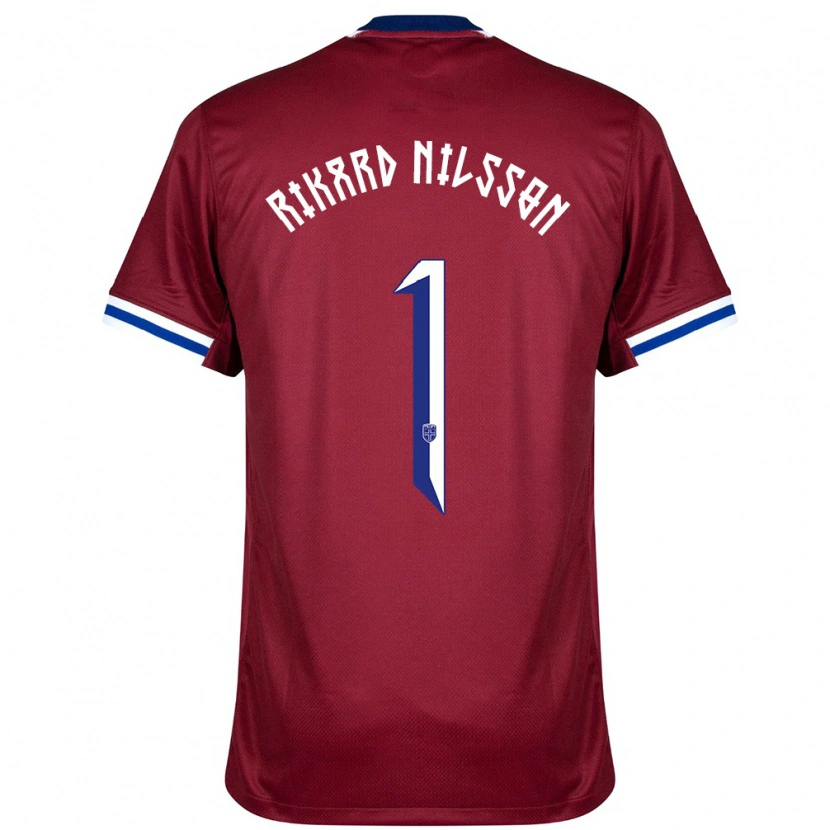Danxen Kvinnor Norge Oskar Rikard Nilsson #1 Röd Blå Vit Hemmatröja Matchtröjor 24-26 Tröjor T-Tröja