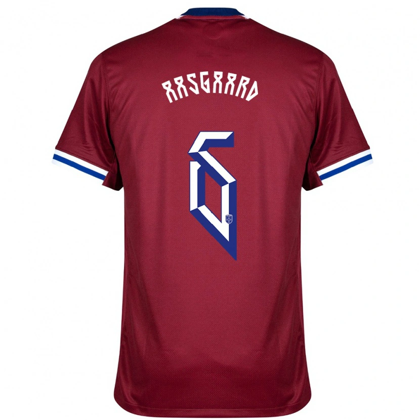 Danxen Kvinnor Norge Thelo Aasgaard #6 Röd Blå Vit Hemmatröja Matchtröjor 24-26 Tröjor T-Tröja