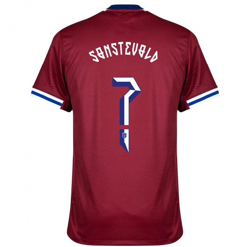Danxen Kvinnor Norge Anja Sønstevold #0 Röd Blå Vit Hemmatröja Matchtröjor 24-26 Tröjor T-Tröja