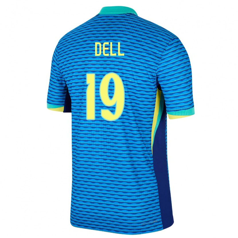 Danxen Kvinnor Brasilien Dell #19 Blå Bortatröja Matchtröjor 24-26 Tröjor T-Tröja