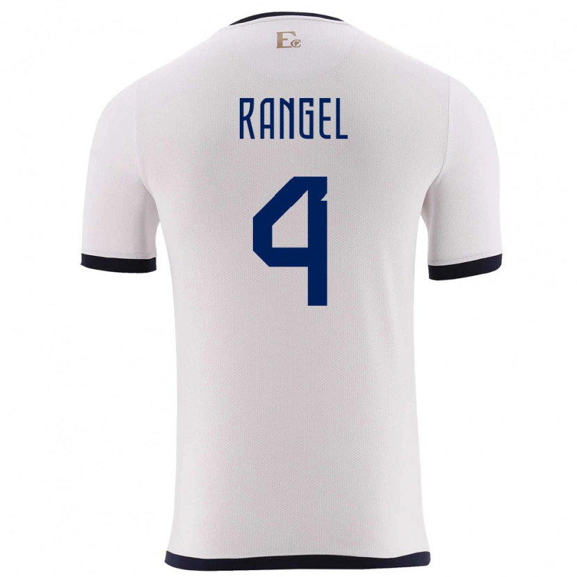Danxen Kvinnor Ecuador Álex Rangel #4 Vit Bortatröja Matchtröjor 24-26 Tröjor T-Tröja