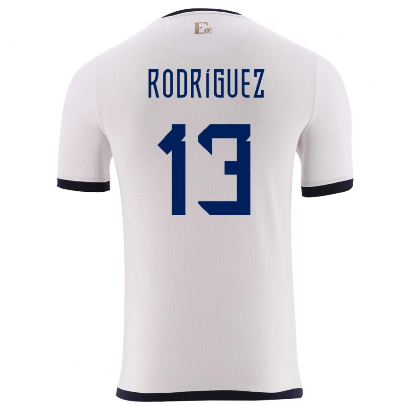 Danxen Kvinnor Ecuador Emerson Rodríguez #13 Vit Bortatröja Matchtröjor 24-26 Tröjor T-Tröja