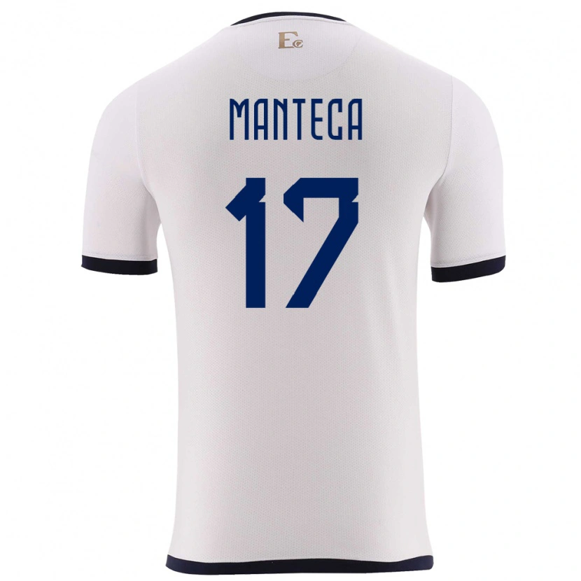 Danxen Kvinnor Ecuador Demcy Manteca #17 Vit Bortatröja Matchtröjor 24-26 Tröjor T-Tröja