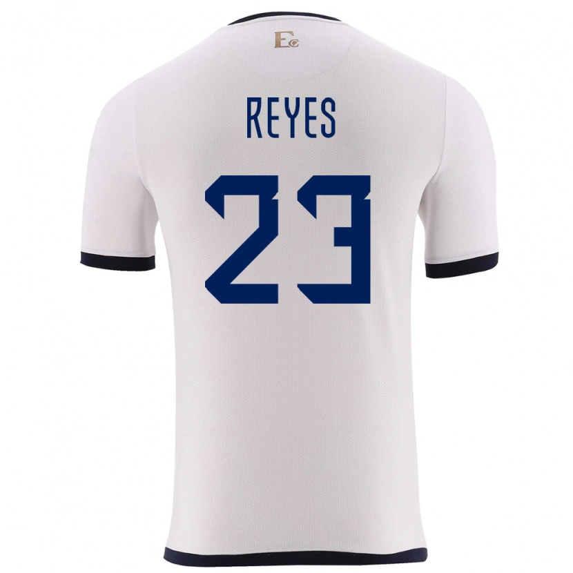 Danxen Kvinnor Ecuador Maikel Reyes #23 Vit Bortatröja Matchtröjor 24-26 Tröjor T-Tröja
