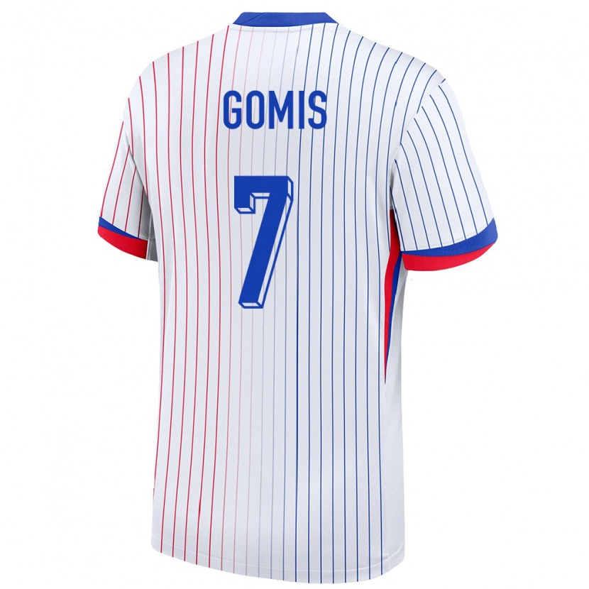 Danxen Kvinnor Frankrike Tidiam Gomis #7 Vit Bortatröja Matchtröjor 24-26 Tröjor T-Tröja
