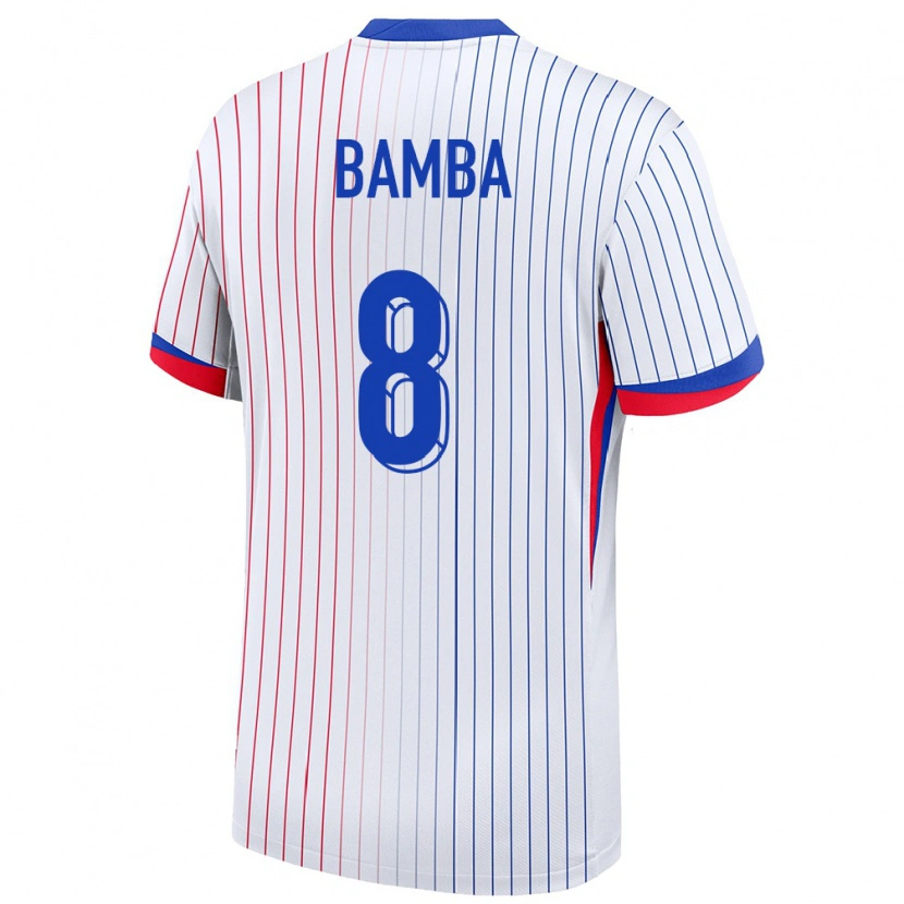 Danxen Kvinnor Frankrike Aladji Bamba #8 Vit Bortatröja Matchtröjor 24-26 Tröjor T-Tröja