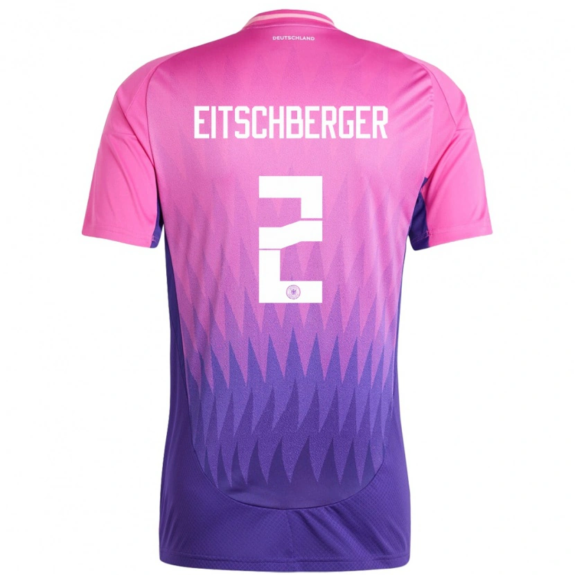 Danxen Kvinnor Tyskland Julian Eitschberger #2 Rosa Lila Bortatröja Matchtröjor 24-26 Tröjor T-Tröja