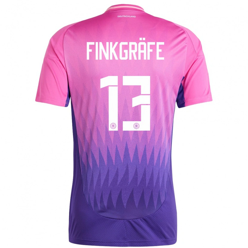 Danxen Kvinnor Tyskland Max Finkgräfe #13 Rosa Lila Bortatröja Matchtröjor 24-26 Tröjor T-Tröja