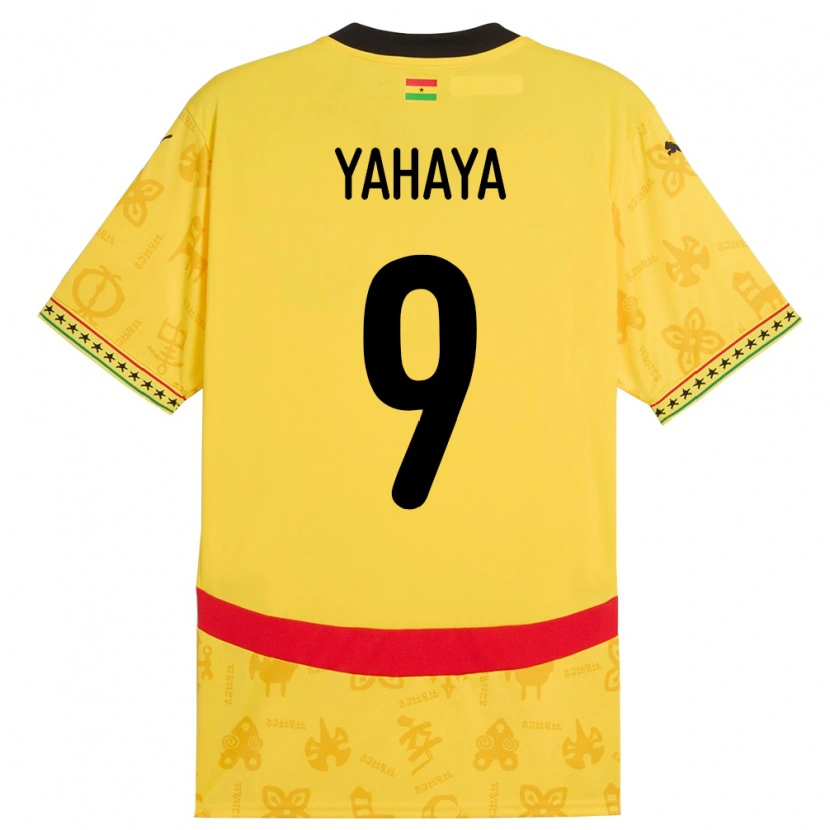 Danxen Kvinnor Ghana Mohammed Yahaya #9 Gul Bortatröja Matchtröjor 24-26 Tröjor T-Tröja