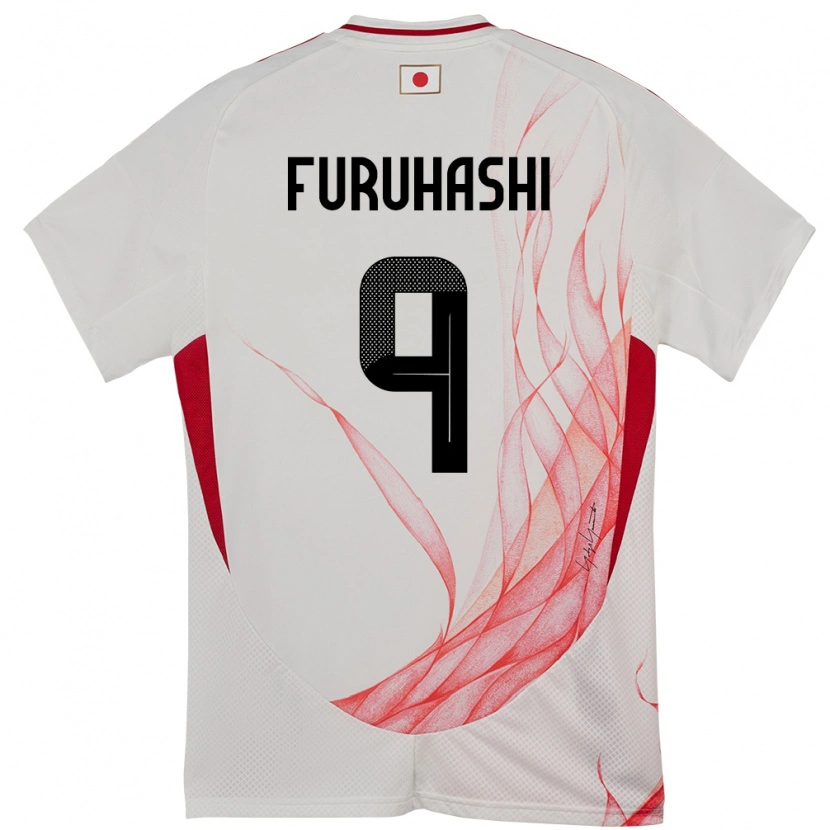 Danxen Kvinnor Japan Kyogo Furuhashi #9 Vit Bortatröja Matchtröjor 24-26 Tröjor T-Tröja