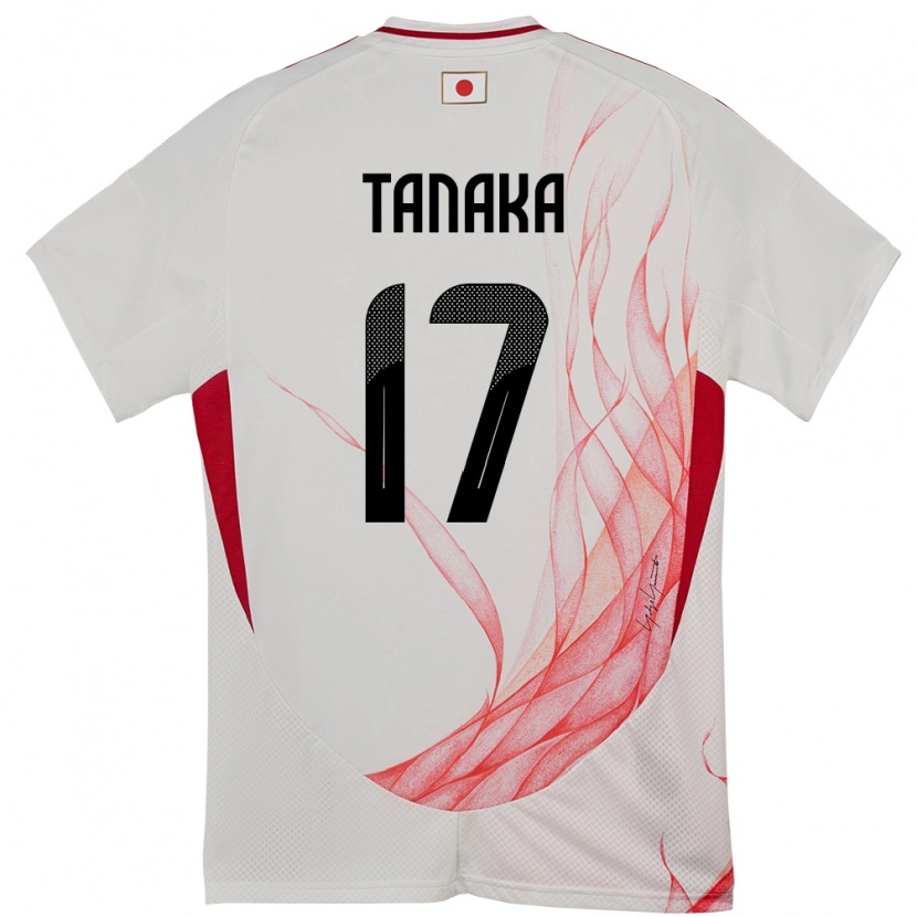Danxen Kvinnor Japan Ao Tanaka #17 Vit Bortatröja Matchtröjor 24-26 Tröjor T-Tröja