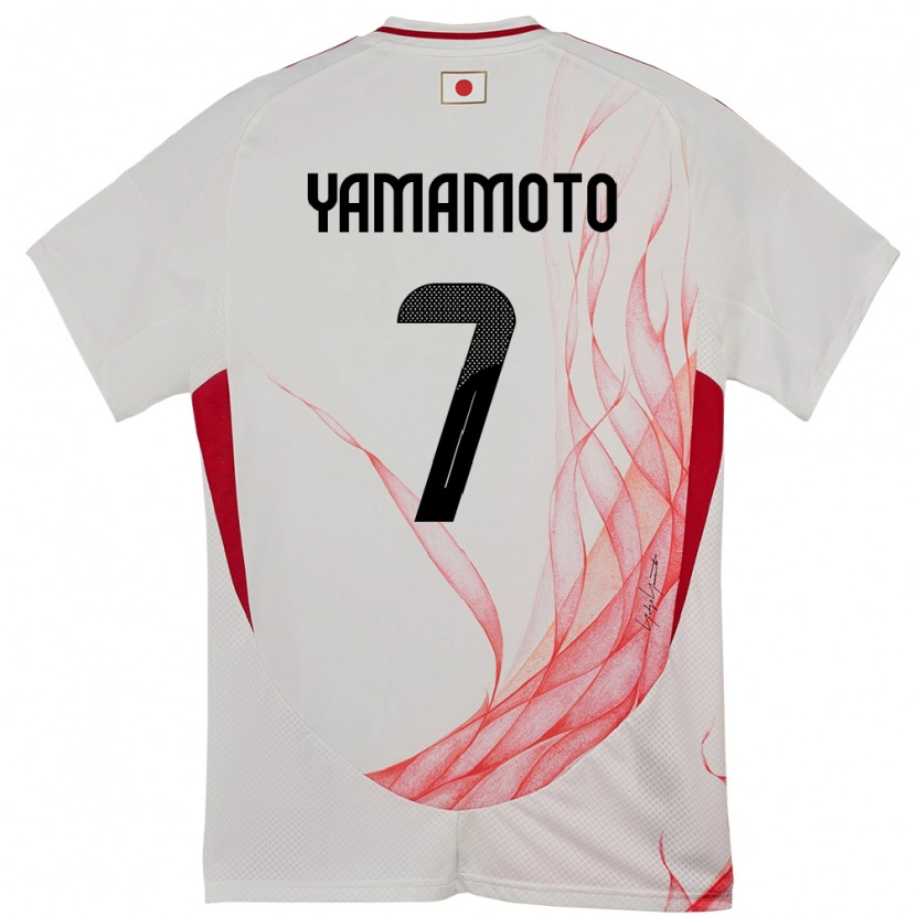 Danxen Kvinnor Japan Rihito Yamamoto #7 Vit Bortatröja Matchtröjor 24-26 Tröjor T-Tröja