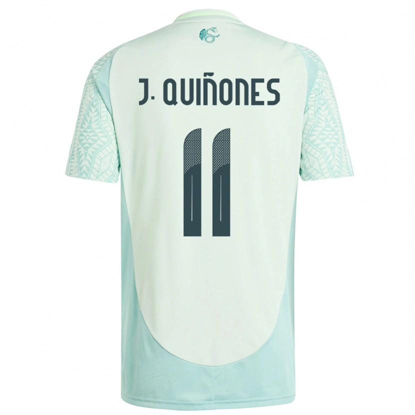 Danxen Kvinnor Mexiko Julián Quiñones #11 Linne Grön Bortatröja Matchtröjor 24-26 Tröjor T-Tröja