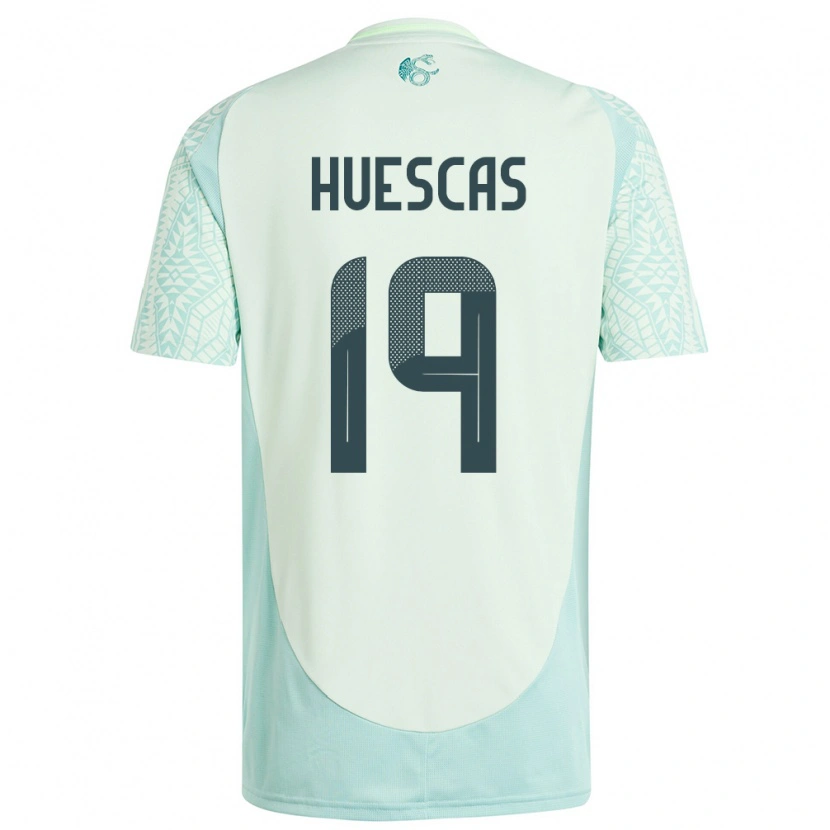 Danxen Kvinnor Mexiko Rodrigo Huescas #19 Linne Grön Bortatröja Matchtröjor 24-26 Tröjor T-Tröja