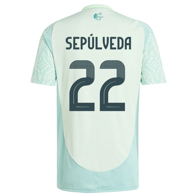 Danxen Kvinnor Mexiko Ángel Sepúlveda #22 Linne Grön Bortatröja Matchtröjor 24-26 Tröjor T-Tröja