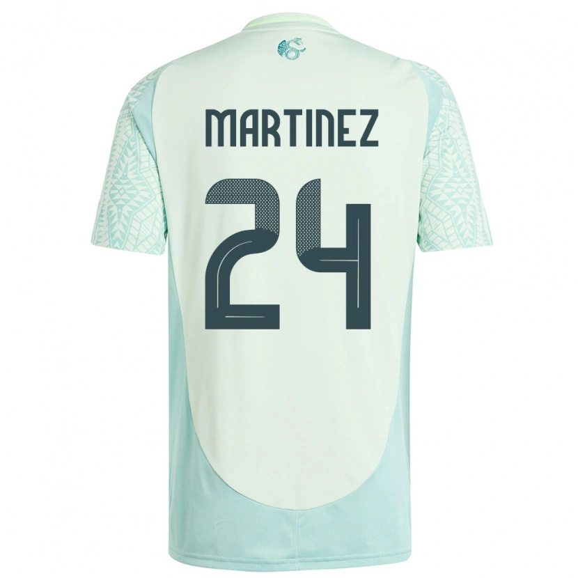 Danxen Kvinnor Mexiko Guillermo Martínez #24 Linne Grön Bortatröja Matchtröjor 24-26 Tröjor T-Tröja