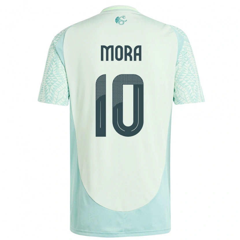 Danxen Kvinnor Mexiko Gilberto Mora #10 Linne Grön Bortatröja Matchtröjor 24-26 Tröjor T-Tröja