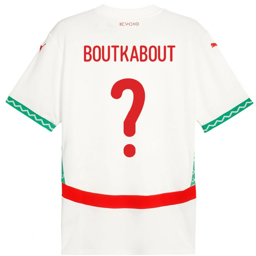 Danxen Kvinnor Marocko Amir Boutkabout #0 Vit Bortatröja Matchtröjor 24-26 Tröjor T-Tröja