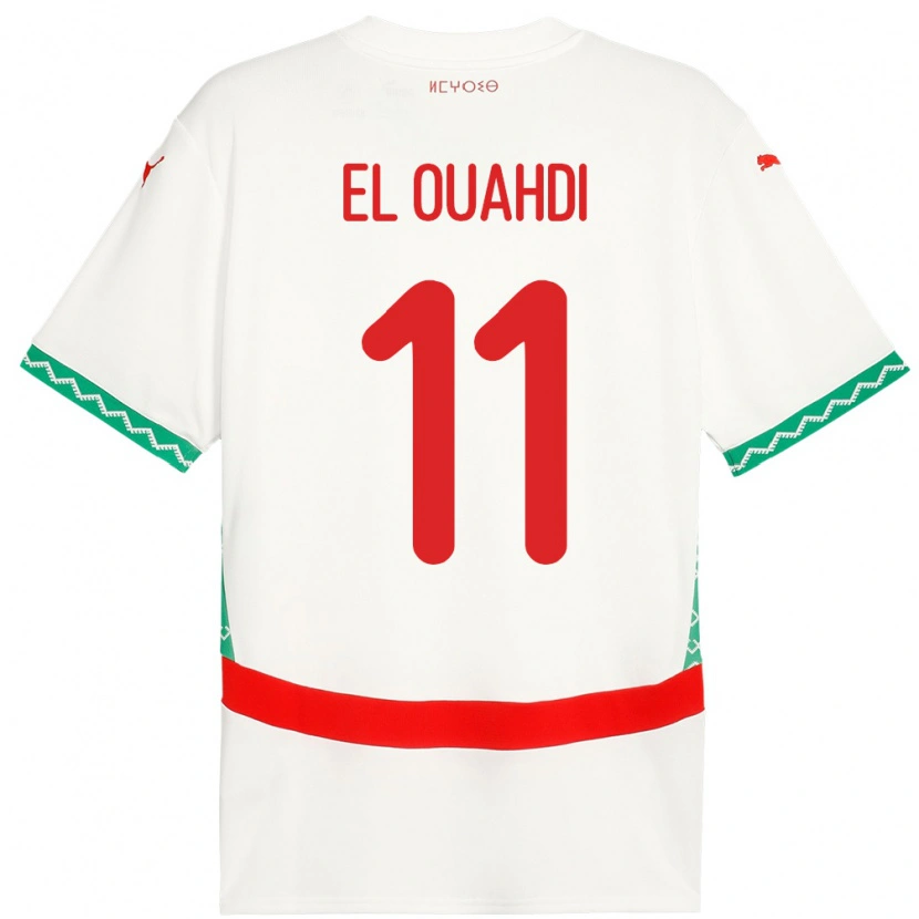 Danxen Kvinnor Marocko Zakaria El Ouahdi #11 Vit Bortatröja Matchtröjor 24-26 Tröjor T-Tröja