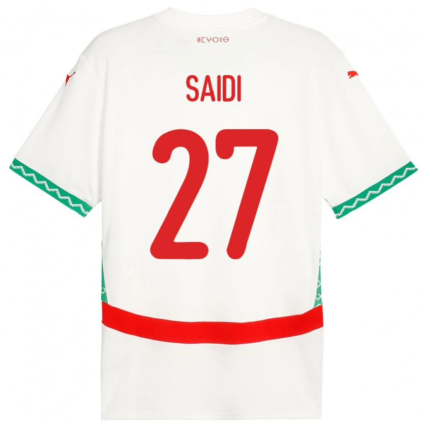 Danxen Kvinnor Marocko Yahya Saidi #27 Vit Bortatröja Matchtröjor 24-26 Tröjor T-Tröja