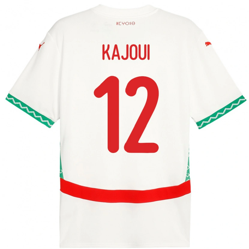 Danxen Kvinnor Marocko Munir Kajoui #12 Vit Bortatröja Matchtröjor 24-26 Tröjor T-Tröja
