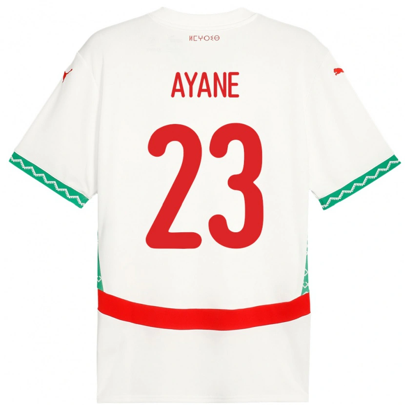 Danxen Kvinnor Marocko Rosella Ayane #23 Vit Bortatröja Matchtröjor 24-26 Tröjor T-Tröja